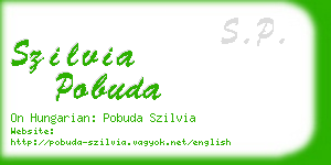 szilvia pobuda business card